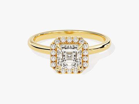 Asscher Halo Moissanite Engagement Ring (1.00 CT)