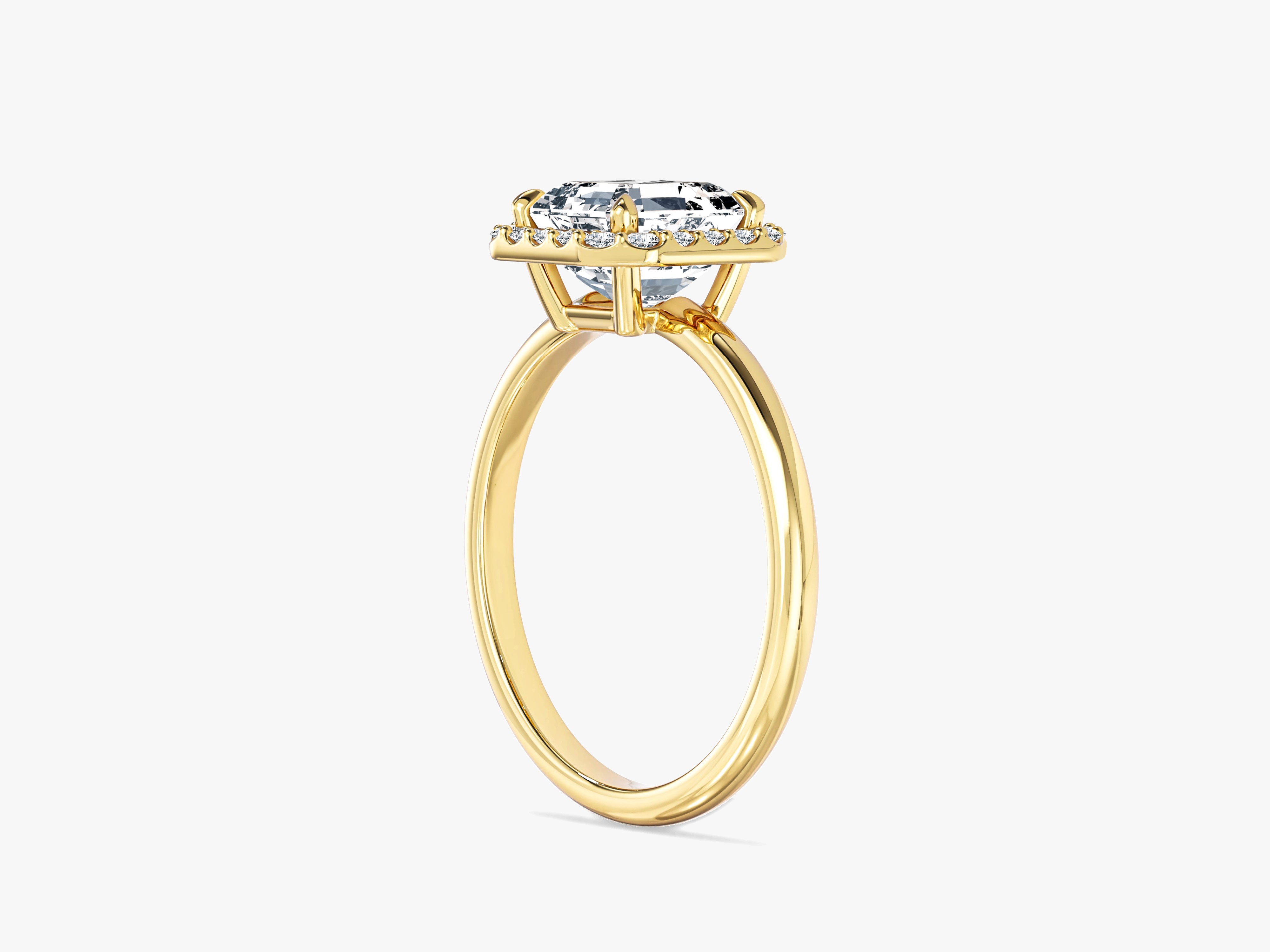 Asscher Halo Moissanite Engagement Ring (1.50 CT)