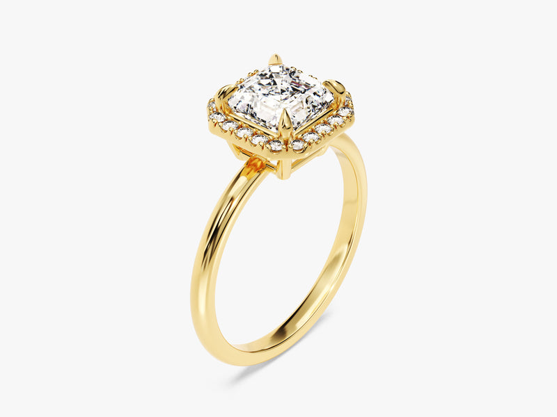 Asscher Halo Moissanite Engagement Ring (1.50 CT)