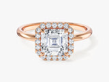 Asscher Halo Moissanite Engagement Ring (1.50 CT)