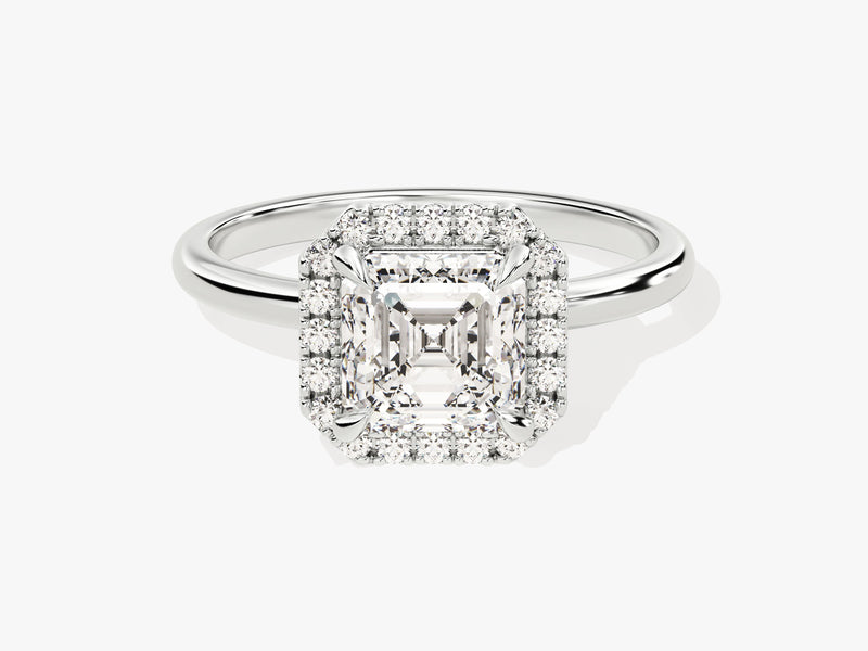 Asscher Halo Diamond Engagement Ring (1.50 CT)