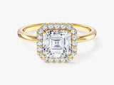 Asscher Halo Moissanite Engagement Ring (1.50 CT)