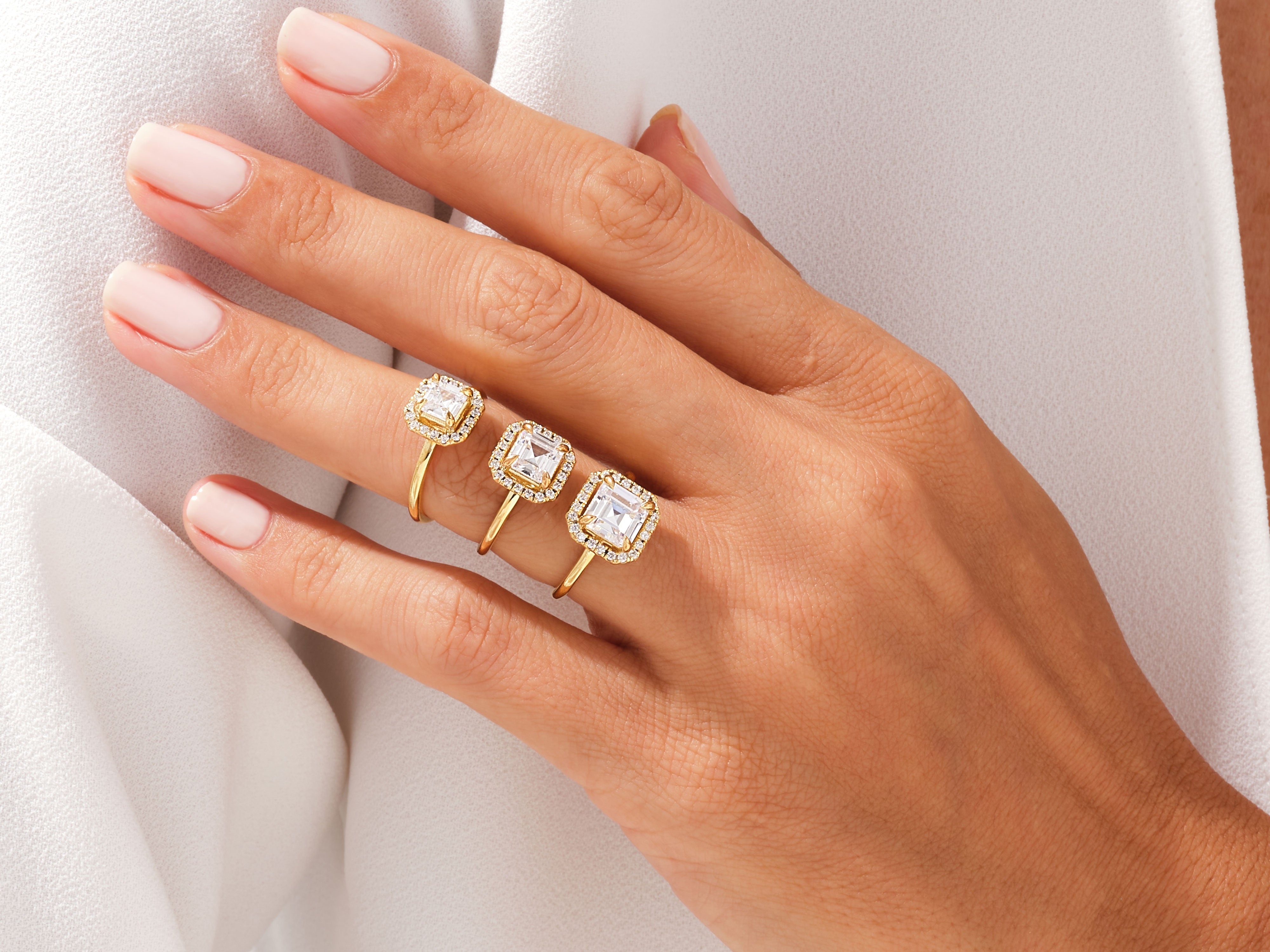 Asscher Halo Diamond Engagement Ring (1.50 CT)