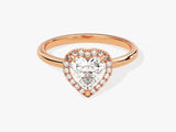 Heart Halo Lab Grown Diamond Engagement Ring (1.00 CT)