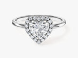 Heart Halo Moissanite Engagement Ring (1.00 CT)