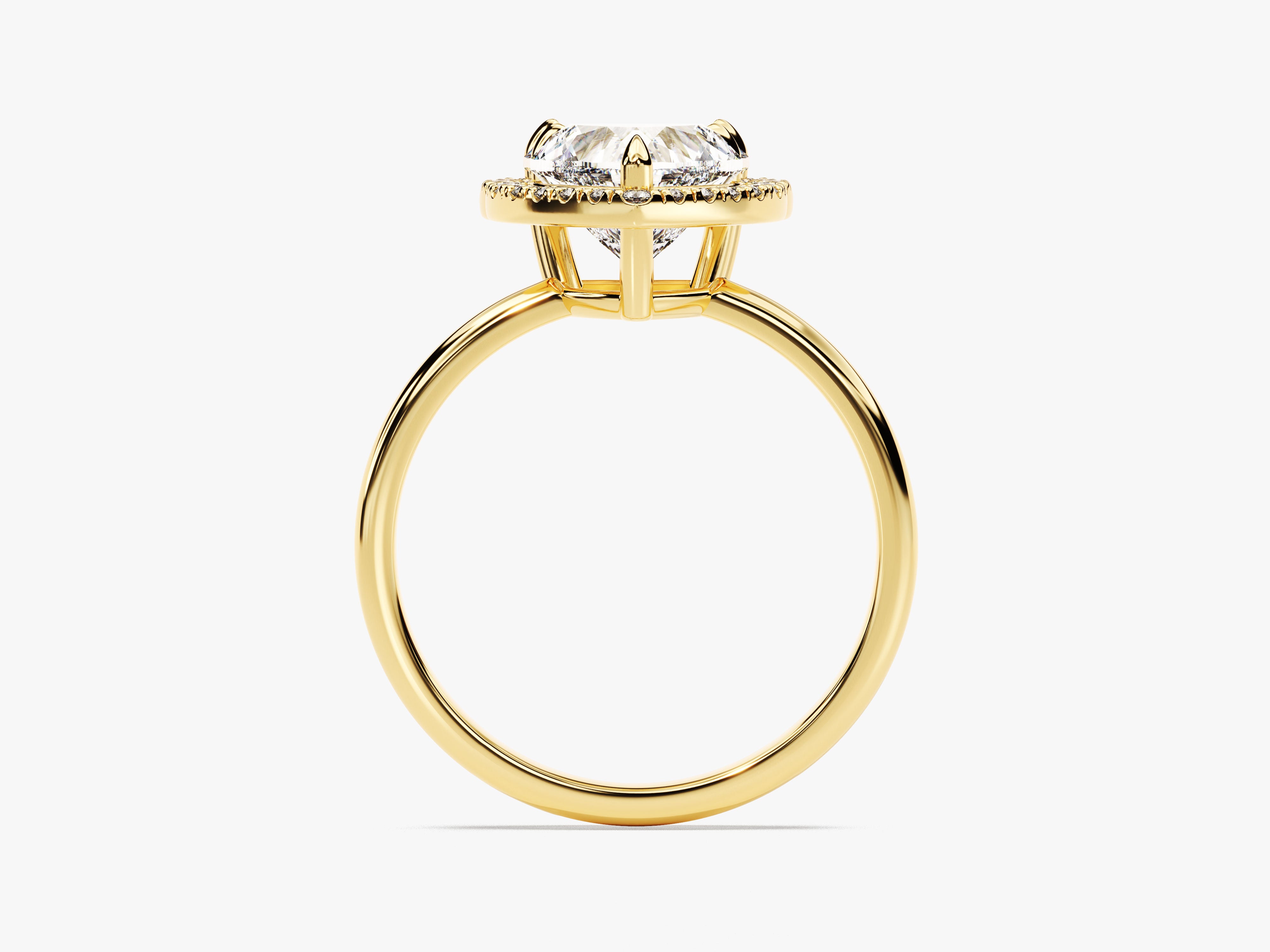 Heart Halo Moissanite Engagement Ring (1.50 CT)