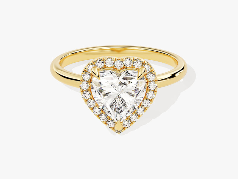 Heart Halo Moissanite Engagement Ring (1.50 CT)