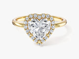 Heart Halo Moissanite Engagement Ring (1.50 CT)
