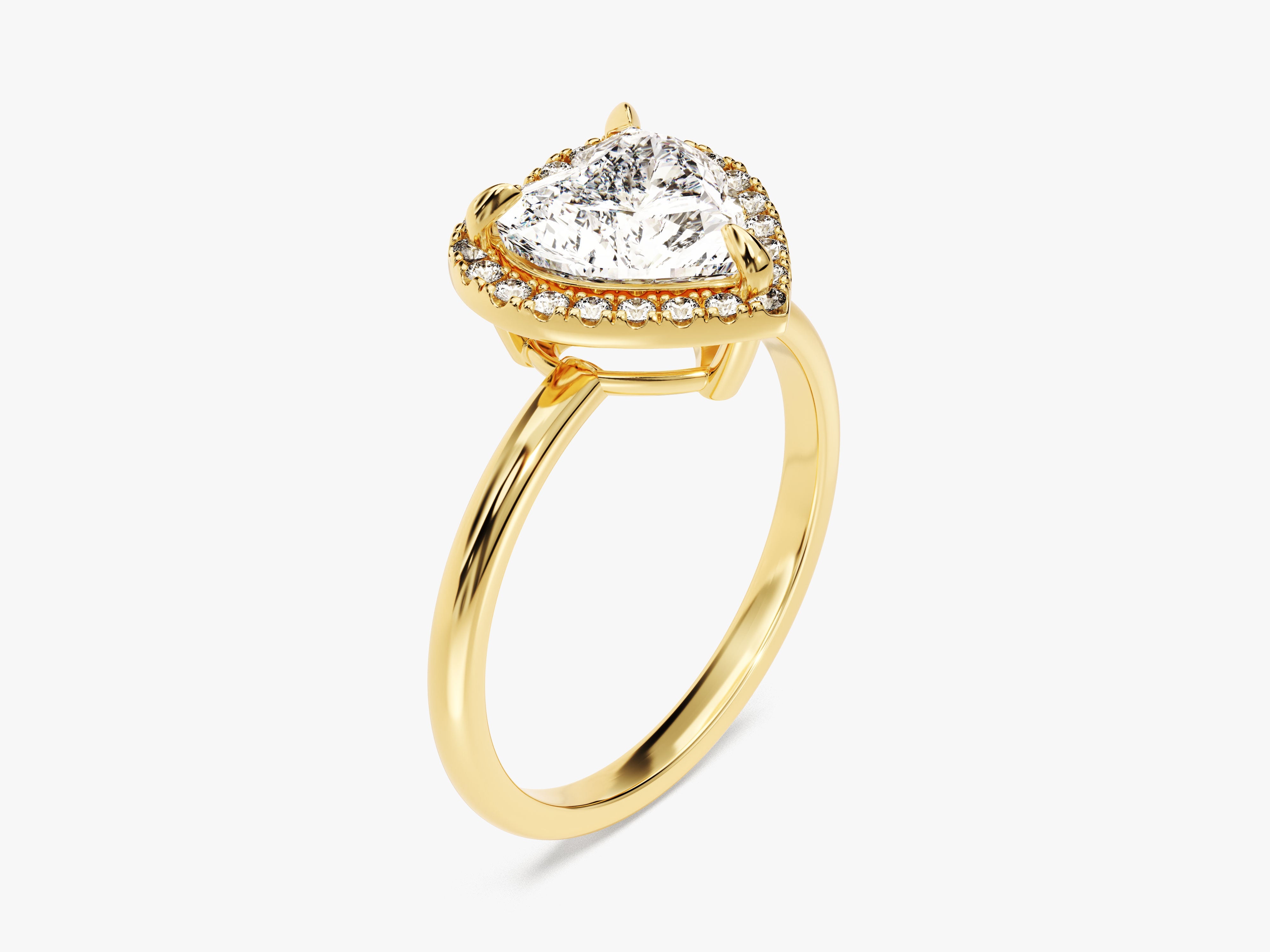 Heart Halo Lab Grown Diamond Engagement Ring (2.00 CT)