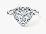 Heart Halo Moissanite Engagement Ring (2.00 CT)