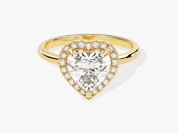 Heart Halo Moissanite Engagement Ring (2.00 CT)