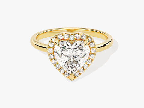 Heart Halo Moissanite Engagement Ring (2.00 CT)