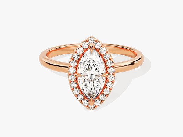 Marquise Halo Moissanite Engagement Ring (1.00 CT)