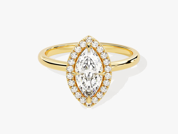 Marquise Halo Moissanite Engagement Ring (1.00 CT)