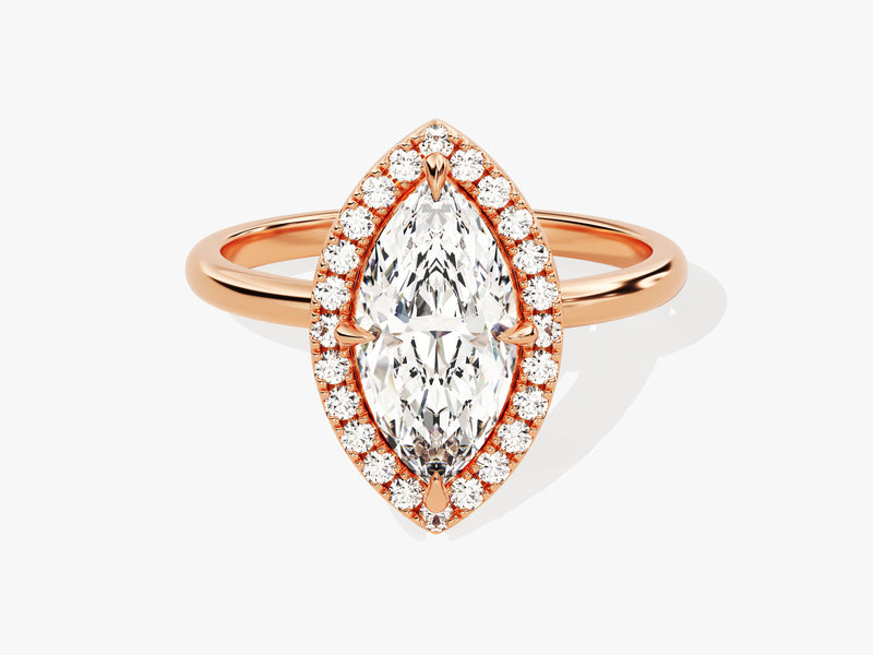 Marquise Halo Lab Grown Diamond Engagement Ring (1.50 CT)