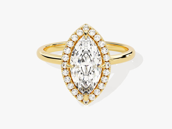 Marquise Halo Moissanite Engagement Ring (1.50 CT)