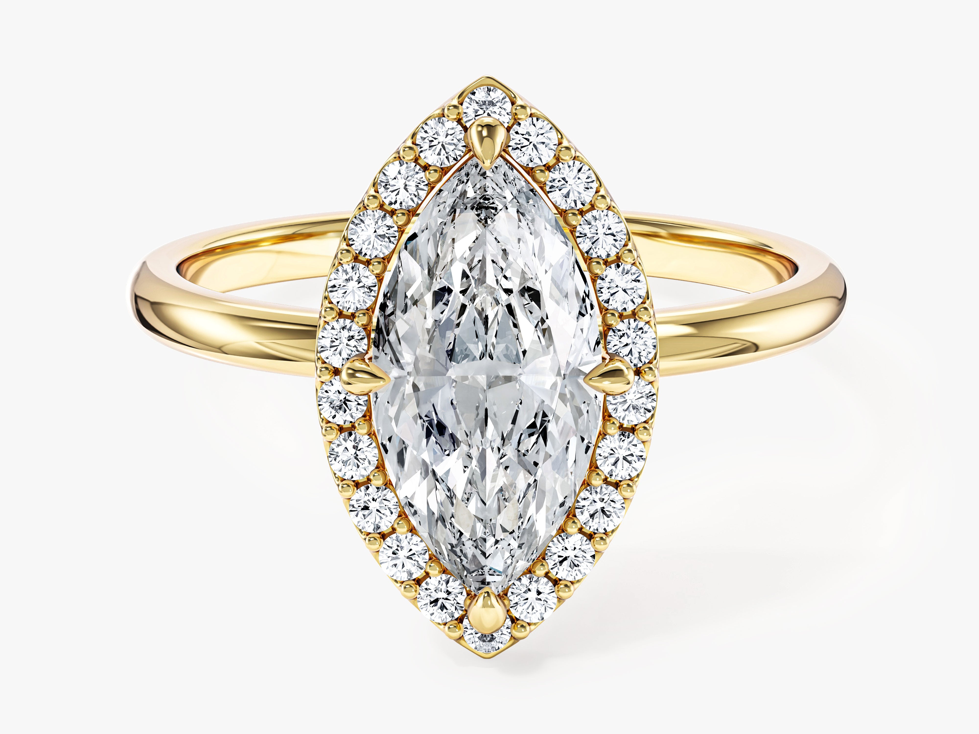 Marquise Halo Lab Grown Diamond Engagement Ring (1.50 CT)