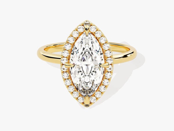 Marquise Halo Moissanite Engagement Ring (2.00 CT)