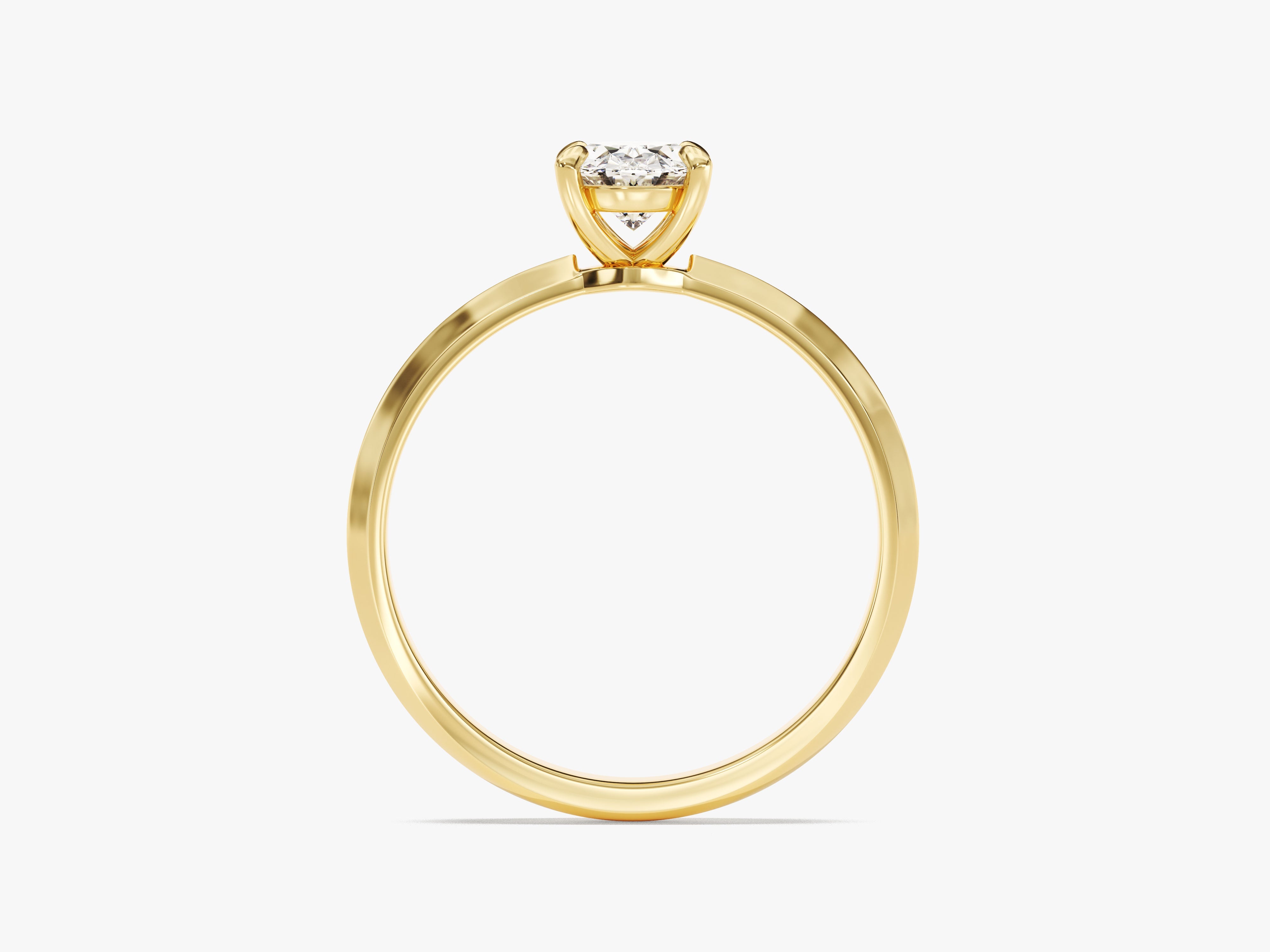 Gold solitaire diamond engagement ring from jewelry company
