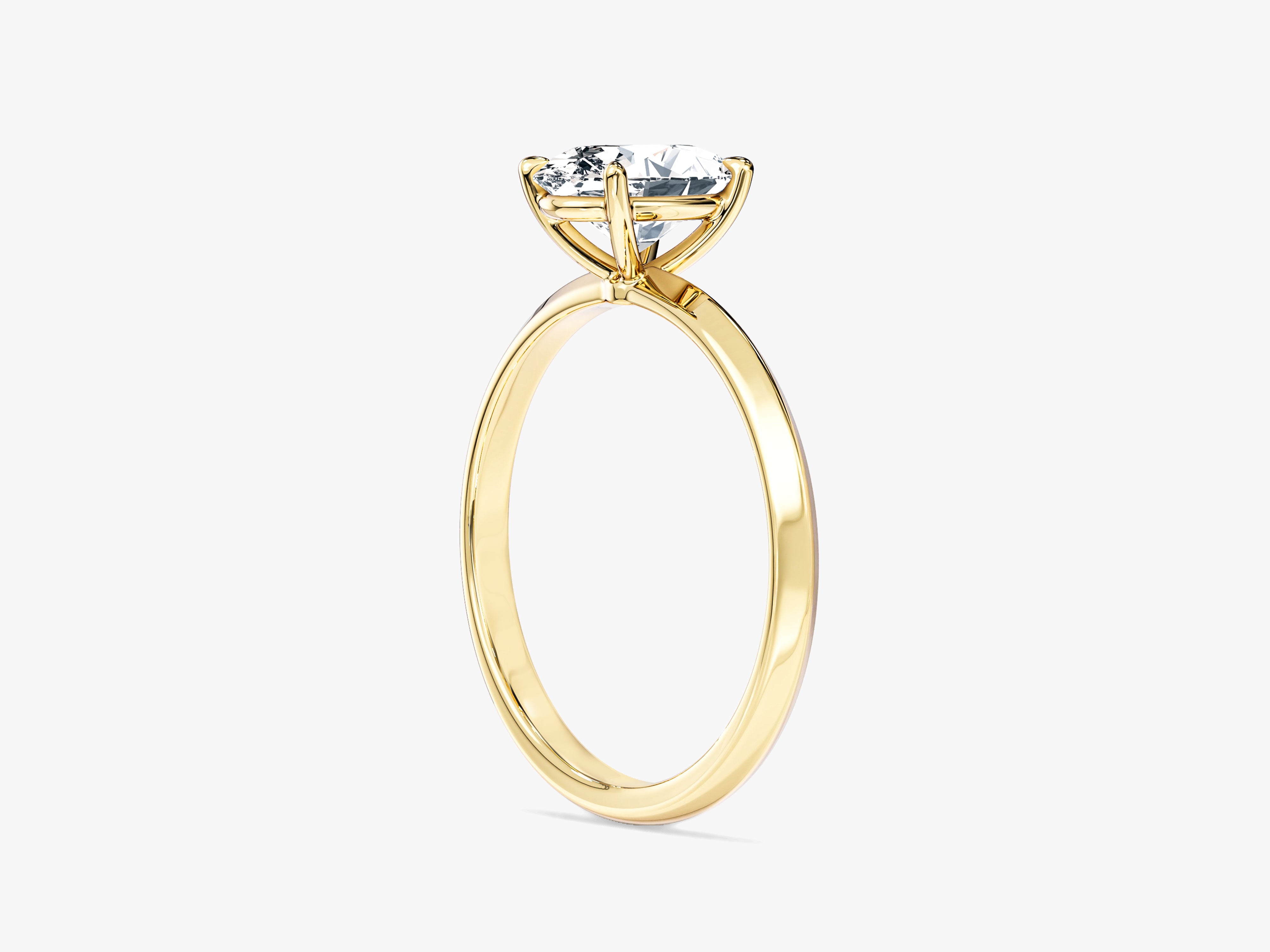 Knife Edge Oval Lab Grown Diamond Engagement Ring (1.50 CT)