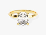 Knife Edge Oval Diamond Engagement Ring (2.00 CT)