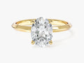 Knife Edge Oval Lab Grown Diamond Engagement Ring (2.00 CT)