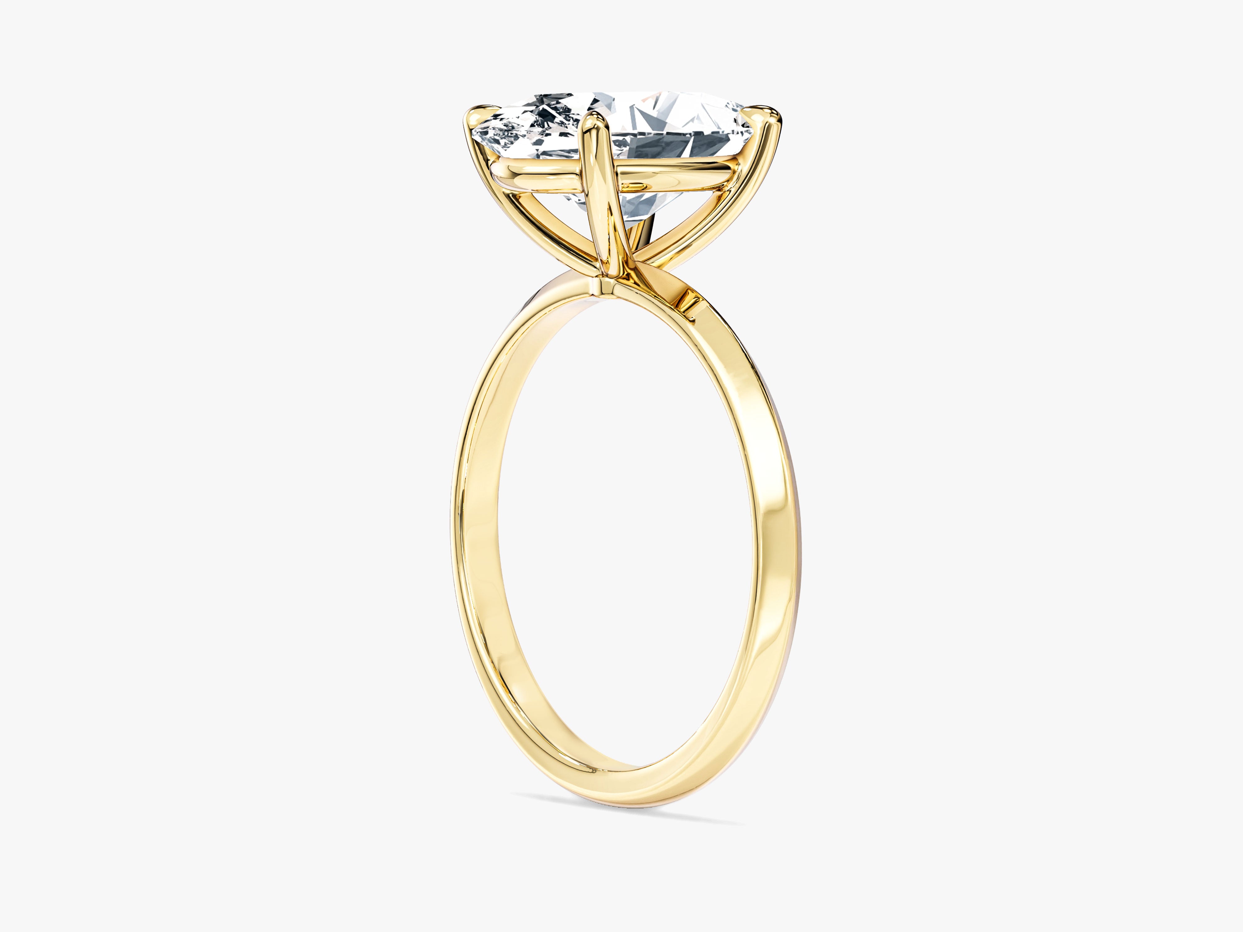 Knife Edge Princess Moissanite Engagement Ring (3.00 CT)