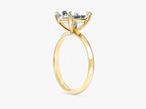 Knife Edge Oval Moissanite Engagement Ring (3.00 CT)