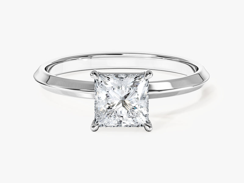 Knife Edge Princess Moissanite Engagement Ring (1.00 CT)