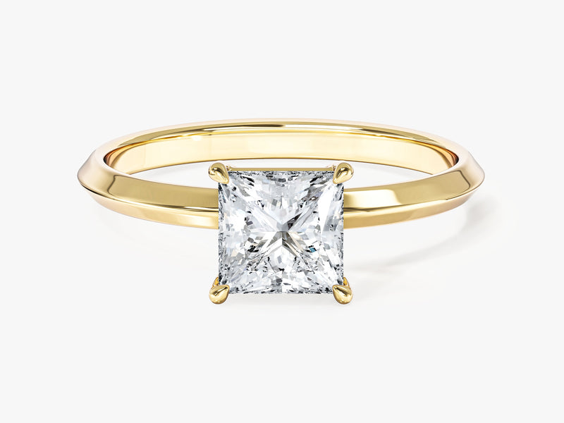 Knife Edge Princess Moissanite Engagement Ring (1.00 CT)