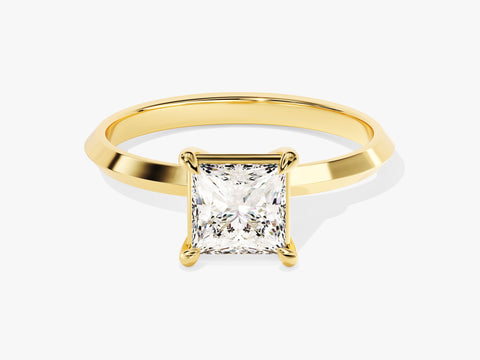 Knife Edge Princess Moissanite Engagement Ring (1.00 CT)