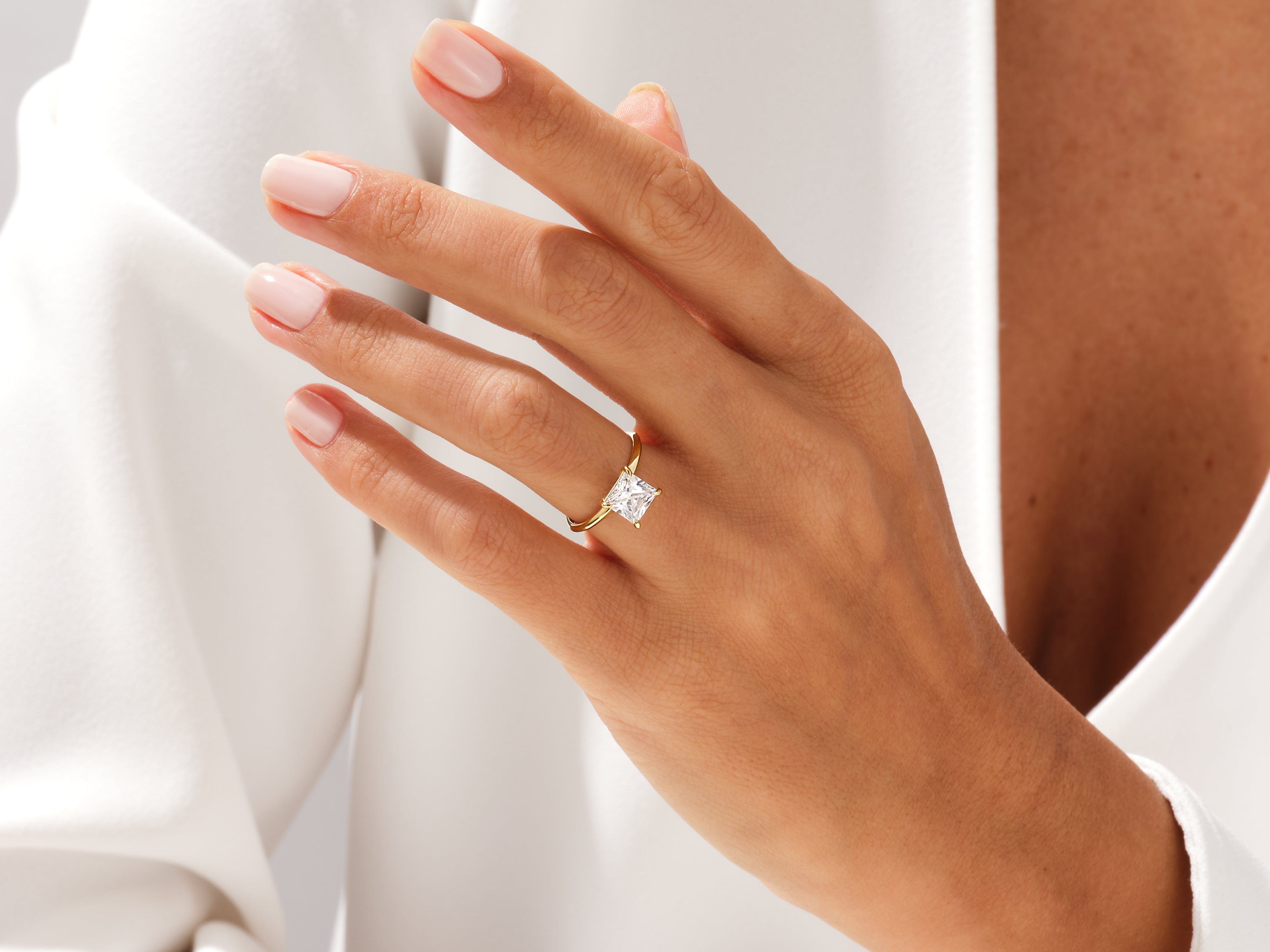 Knife Edge Princess Diamond Engagement Ring (1.50 CT)