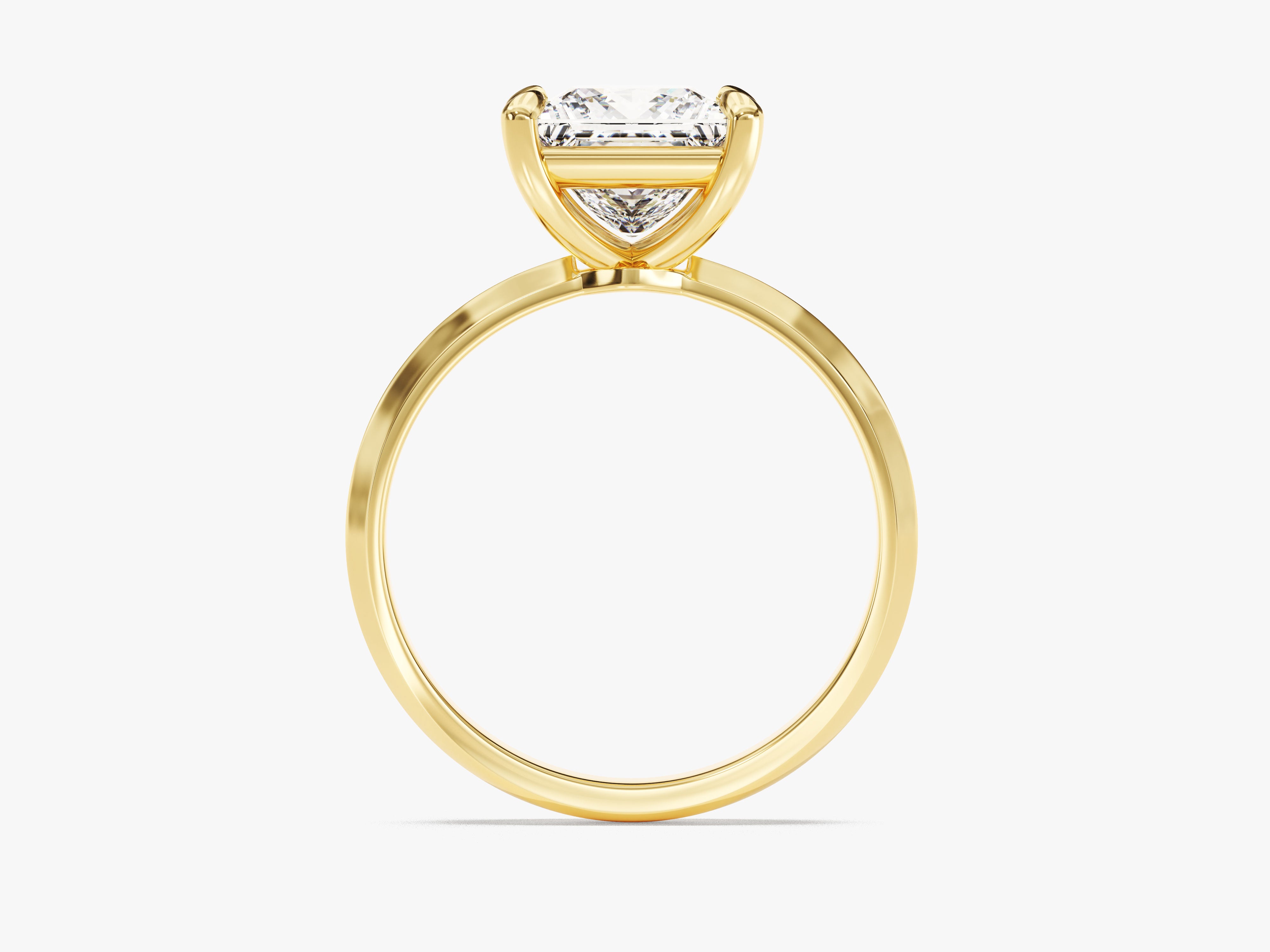 Knife Edge Princess Moissanite Engagement Ring (2.00 CT)