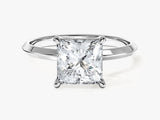 Knife Edge Princess Lab Grown Diamond Engagement Ring (2.00 CT)