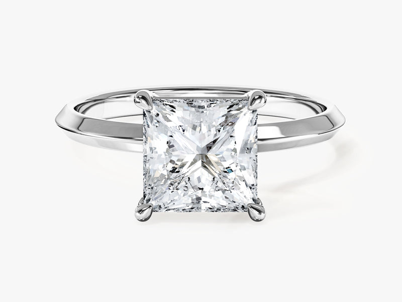 Knife Edge Princess Moissanite Engagement Ring (2.00 CT)