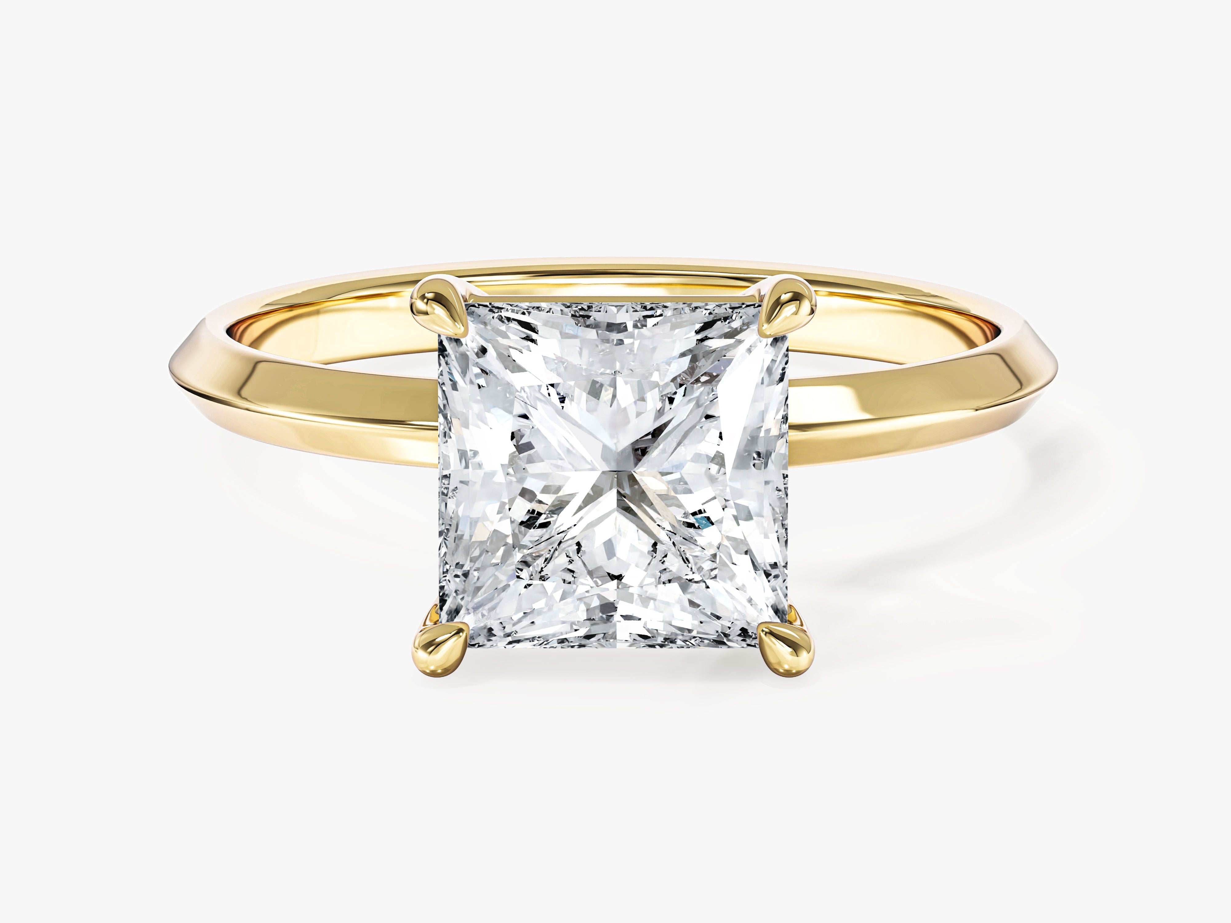 Knife Edge Princess Moissanite Engagement Ring (2.00 CT)