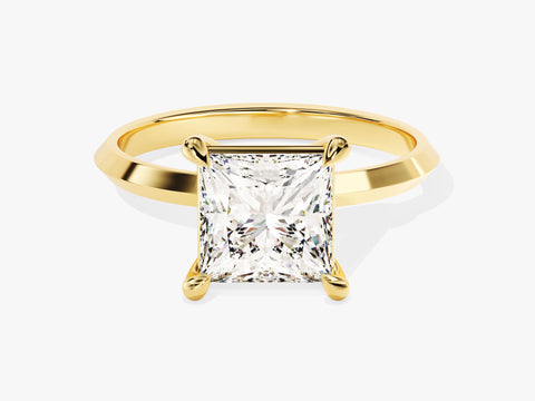 Knife Edge Princess Moissanite Engagement Ring (2.00 CT)