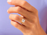 Knife Edge Princess Moissanite Engagement Ring (3.00 CT)