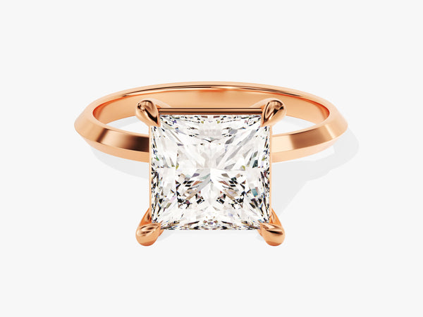 Rose gold ring with princess cut diamond engagement jewelry
