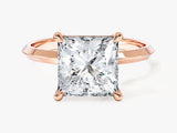 Knife Edge Princess Moissanite Engagement Ring (3.00 CT)
