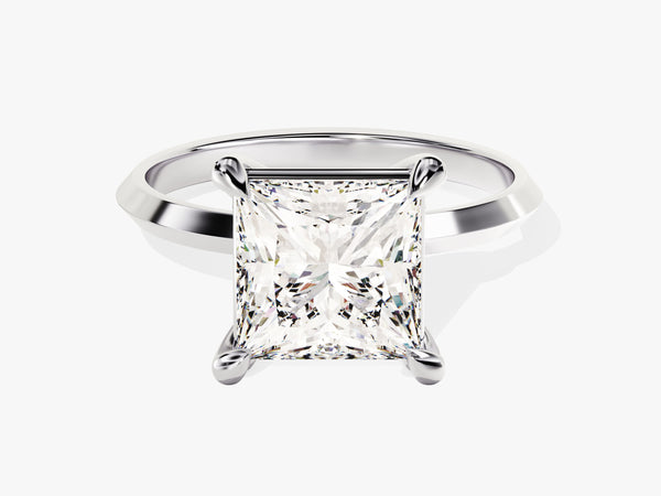Knife Edge Princess Moissanite Engagement Ring (3.00 CT)