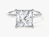Knife Edge Princess Moissanite Engagement Ring (3.00 CT)