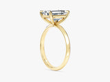 Knife Edge Emerald Moissanite Engagement Ring (3.00 CT)