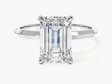Knife Edge Emerald Lab Grown Diamond Engagement Ring (3.00 CT)