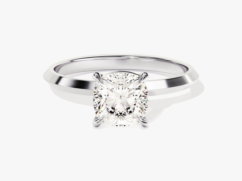 Knife Edge Cushion Lab Grown Diamond Engagement Ring (1.50 CT)