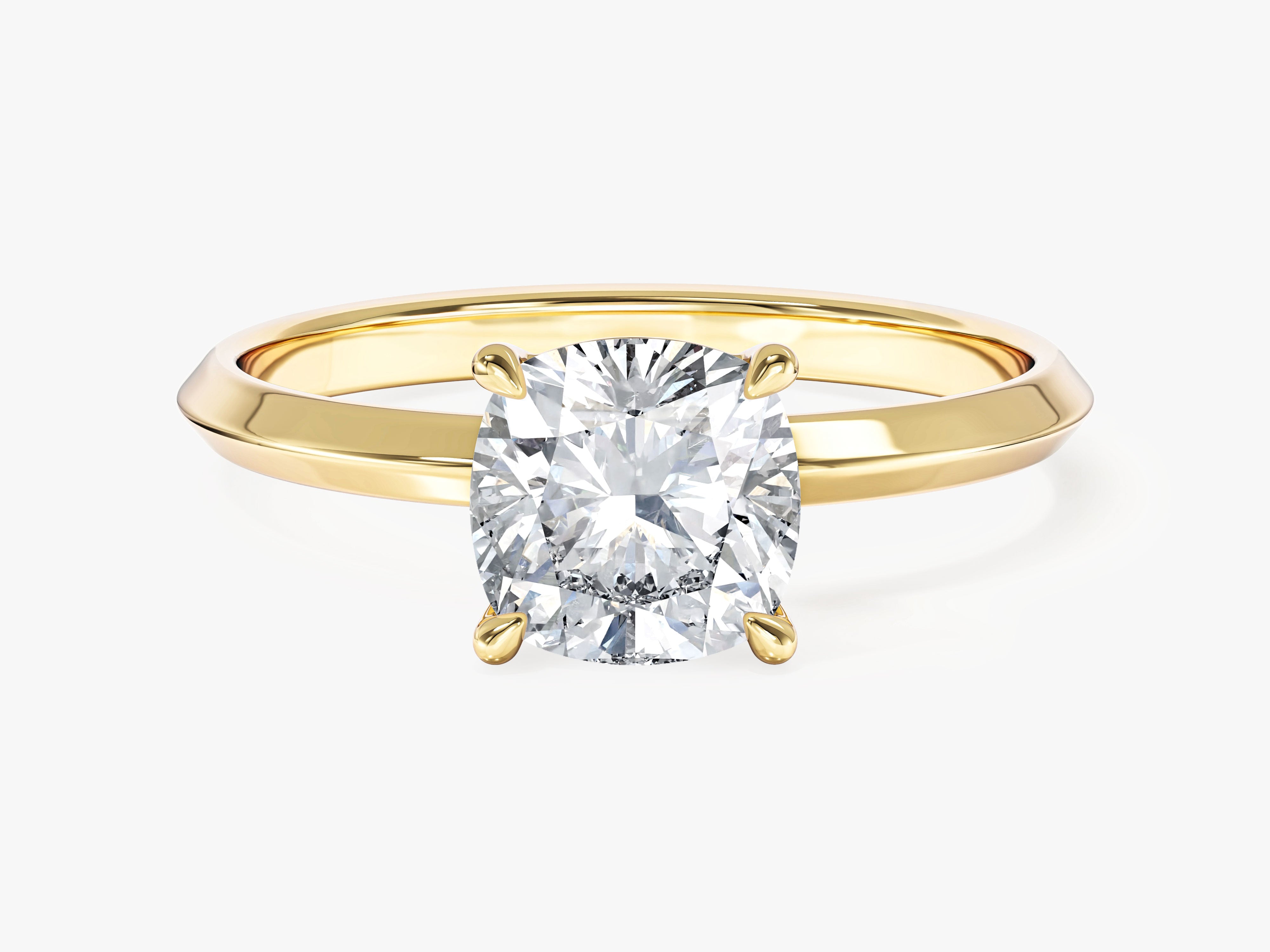 Knife Edge Cushion Moissanite Engagement Ring (1.50 CT)