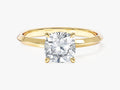 Knife Edge Cushion Moissanite Engagement Ring (1.50 CT)