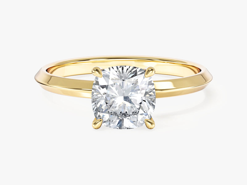 Knife Edge Cushion Moissanite Engagement Ring (1.50 CT)
