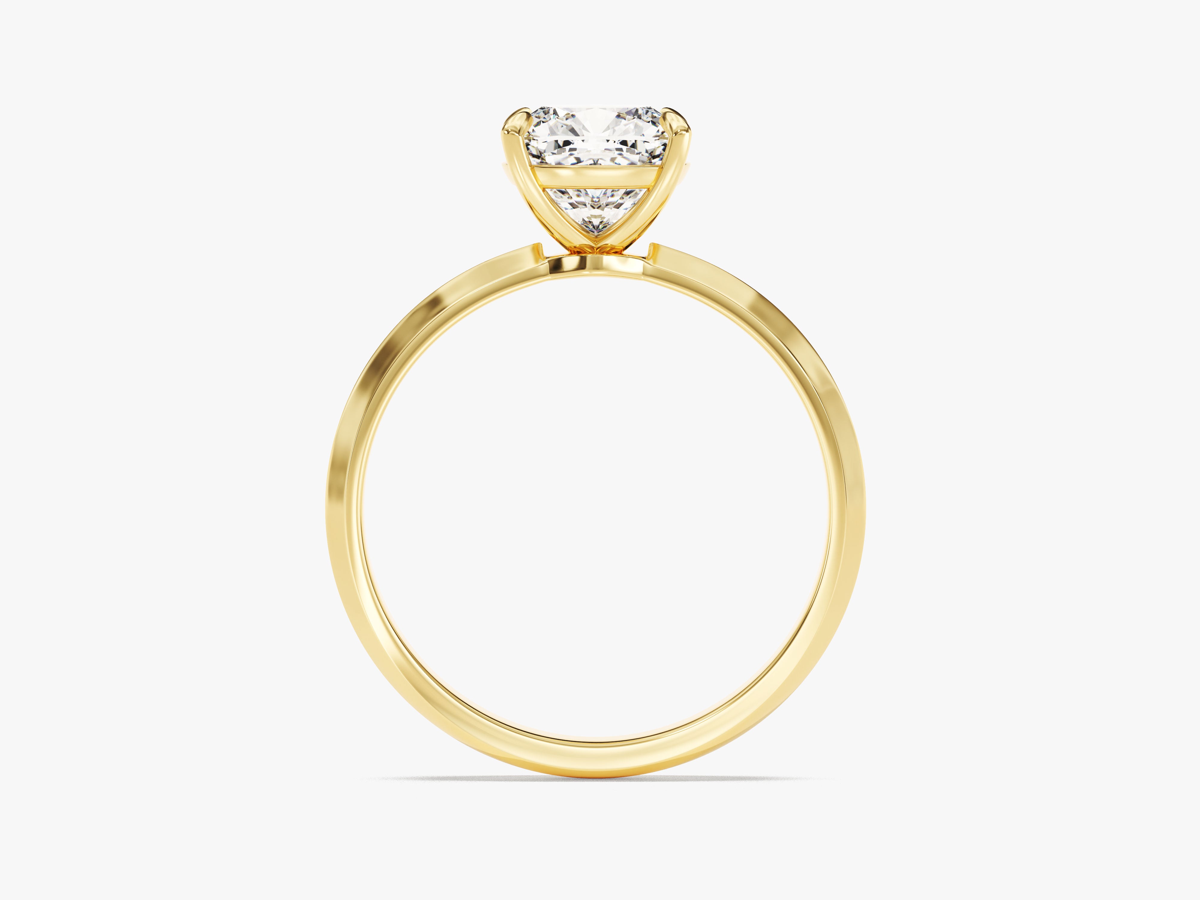 Gold diamond ring, elegant jewelry for her