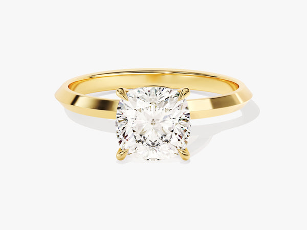 Knife Edge Cushion Diamond Engagement Ring (2.00 CT)